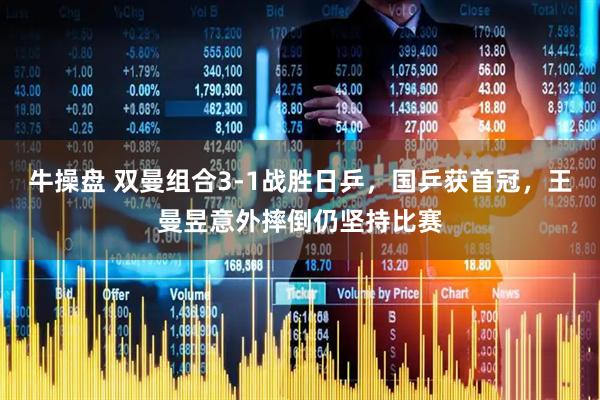 牛操盘 双曼组合3-1战胜日乒，国乒获首冠，王曼昱意外摔倒仍坚持比赛